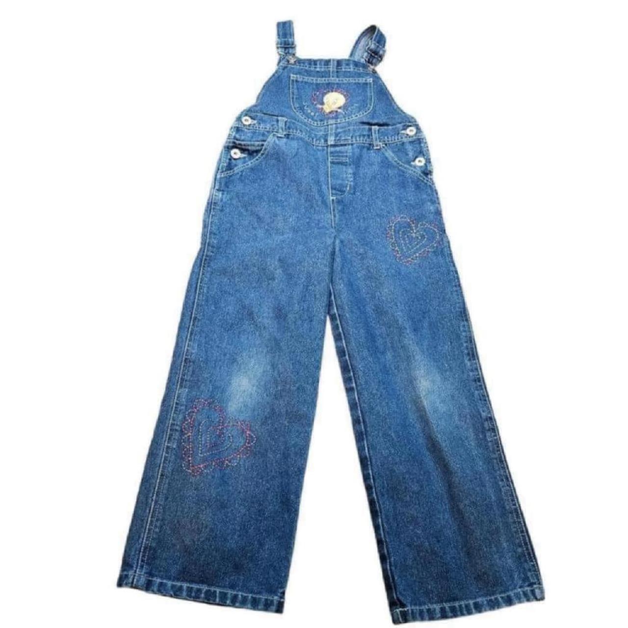 Vintage deals 2001 Looney Tunes denim jeans dungarees overalls