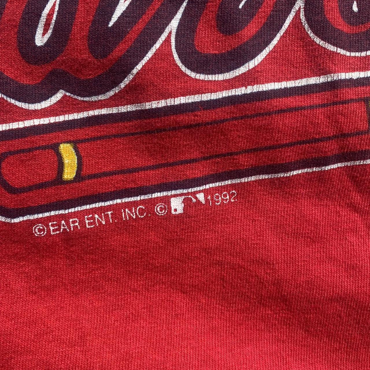 Vintage Atlanta Braves T-Shirt Size tag was cut but - Depop