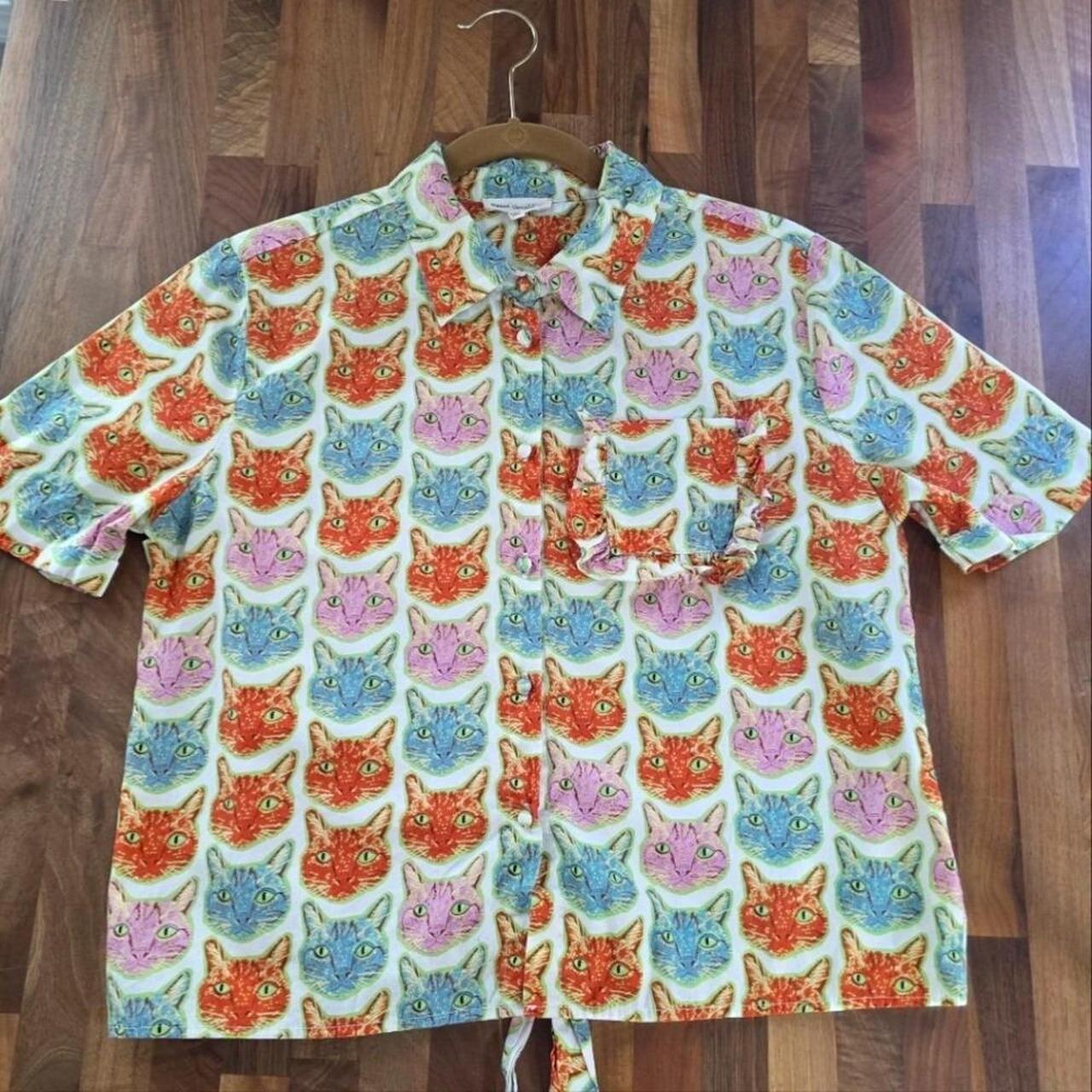 ModCloth Women's Shirt Orange/Blue – Modcloth Saint