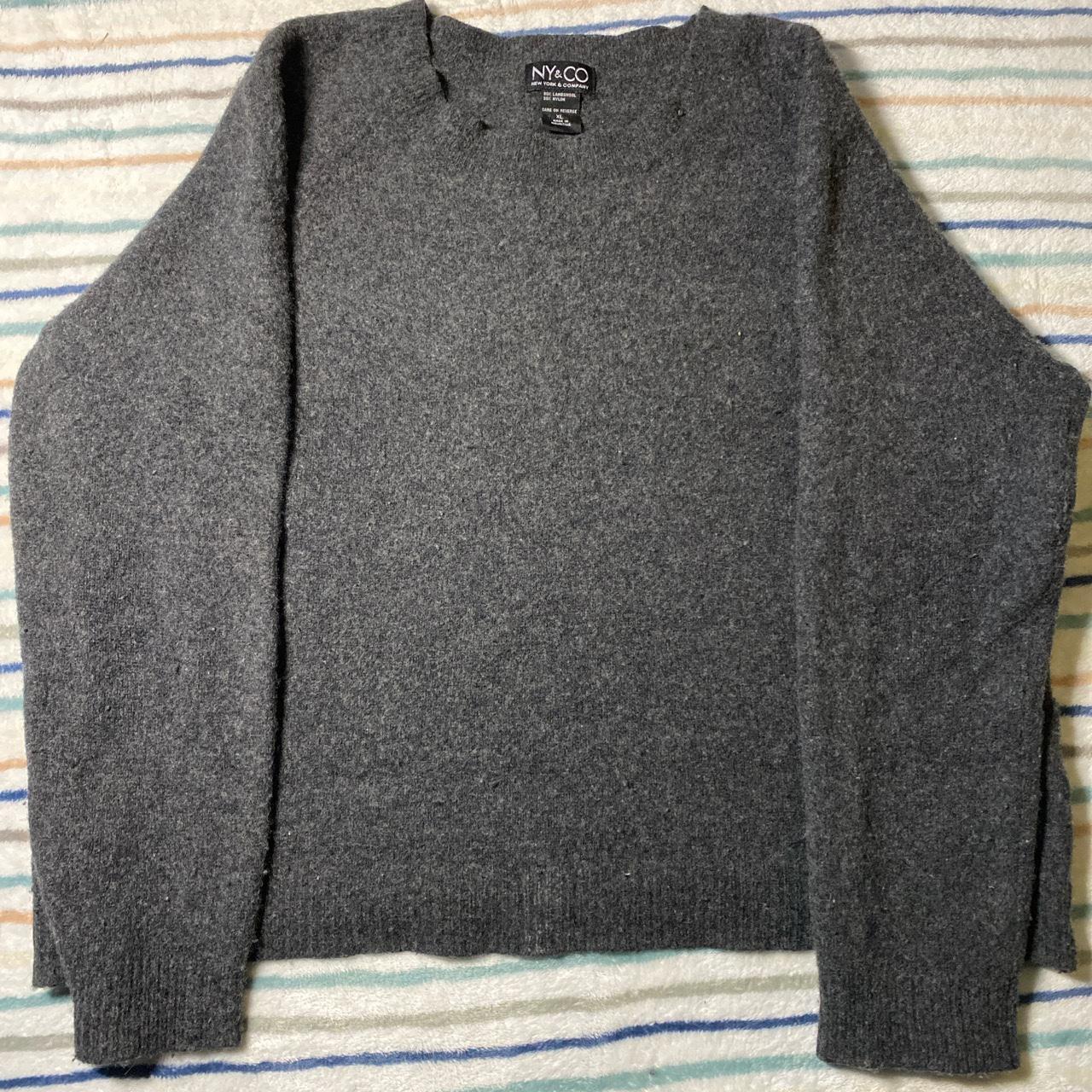 Grey Lambswool Blend Sweater Minor pilling, but... - Depop