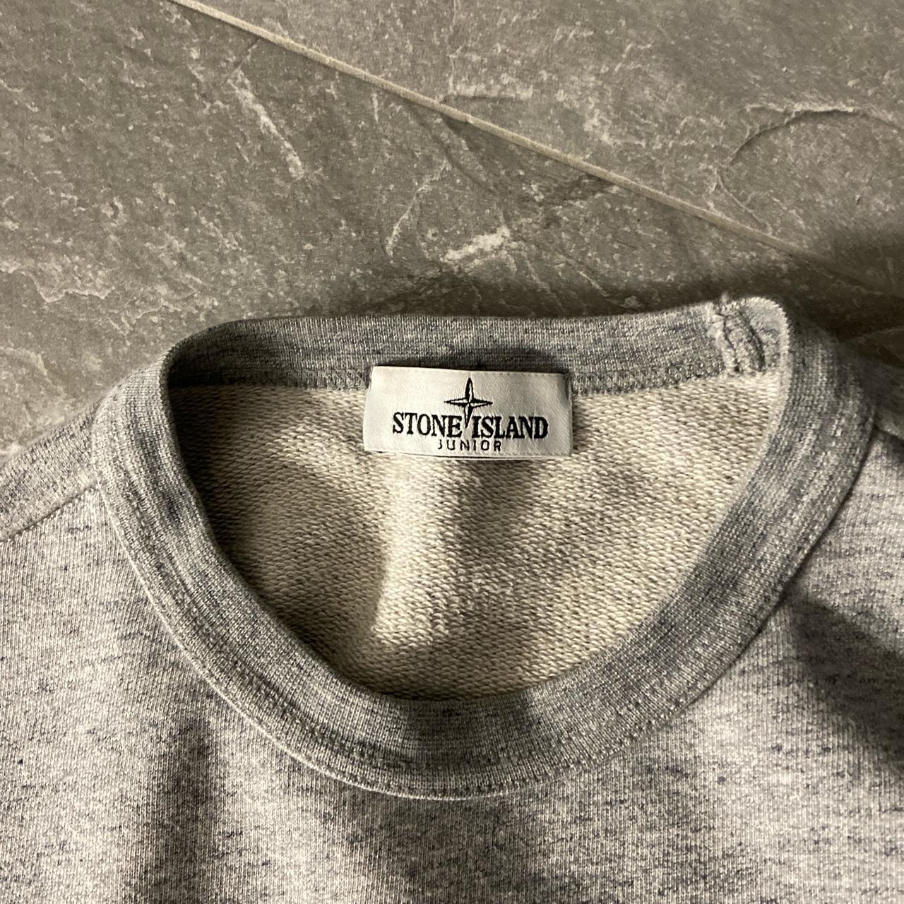 Grey stone island jumper Age 10 Very good... Depop