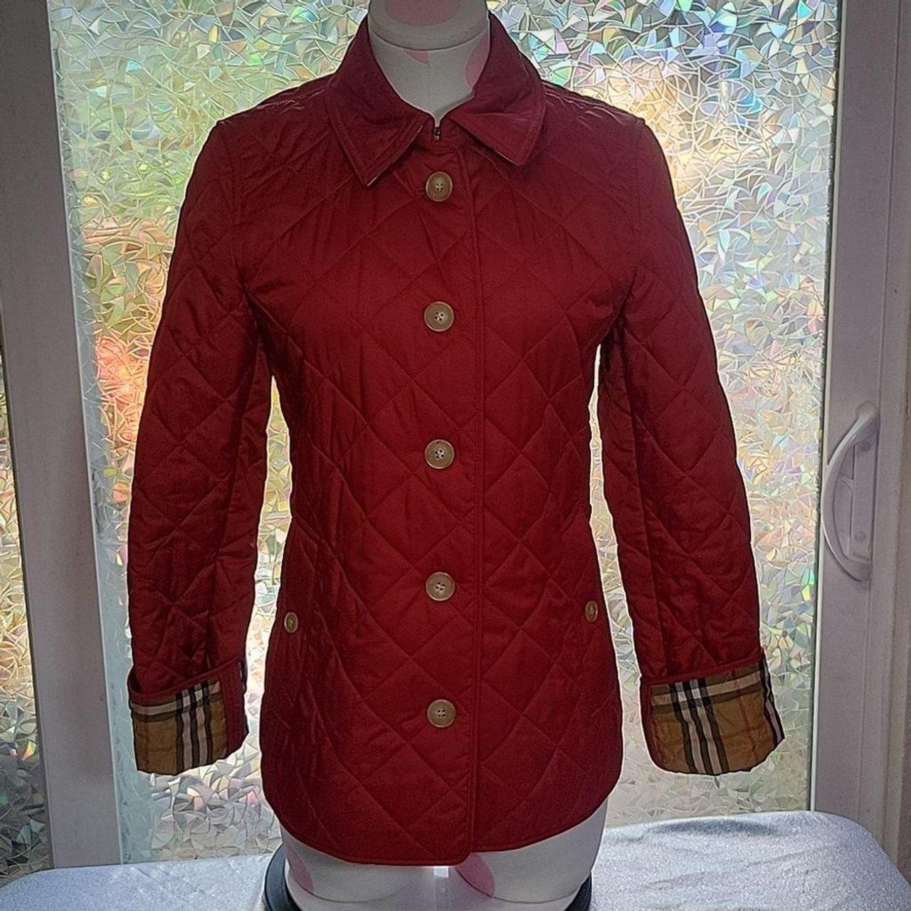 Burberry quilted jacket military red hotsell