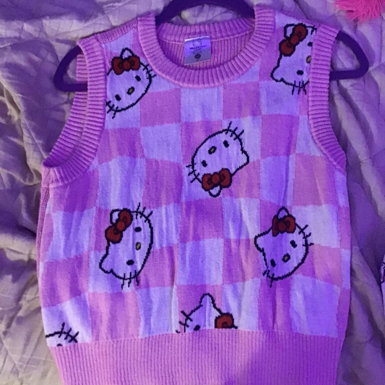hello kitty sweater vest sanrio hellokitty Depop