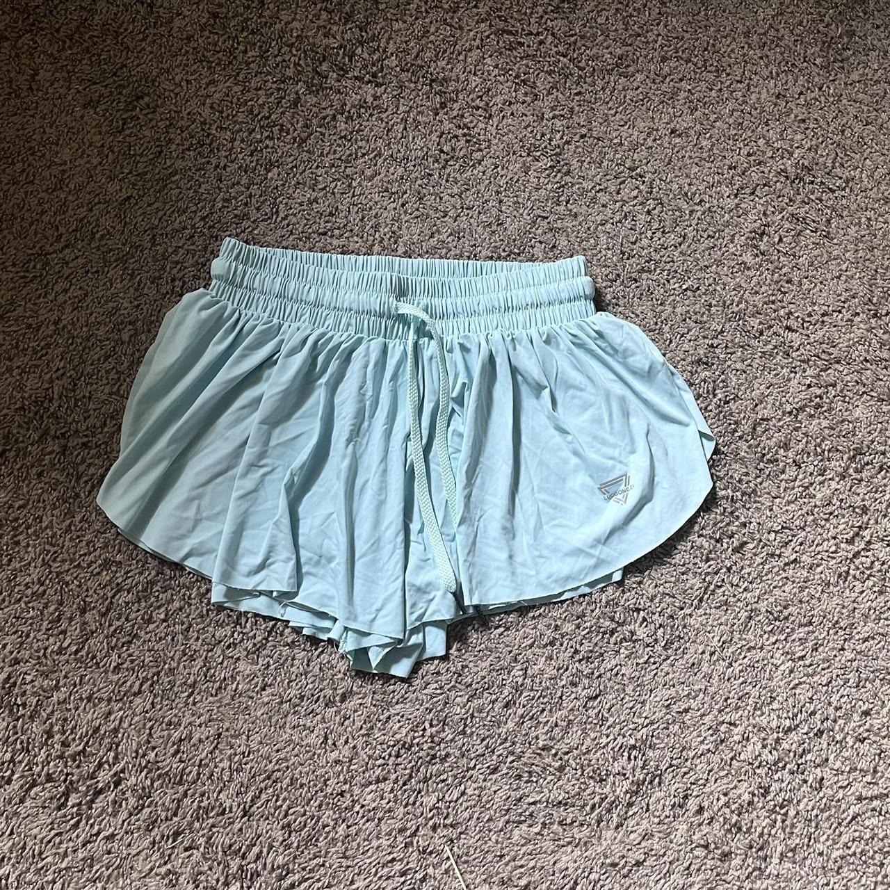 light blue flowy shorts amazon (brand... Depop