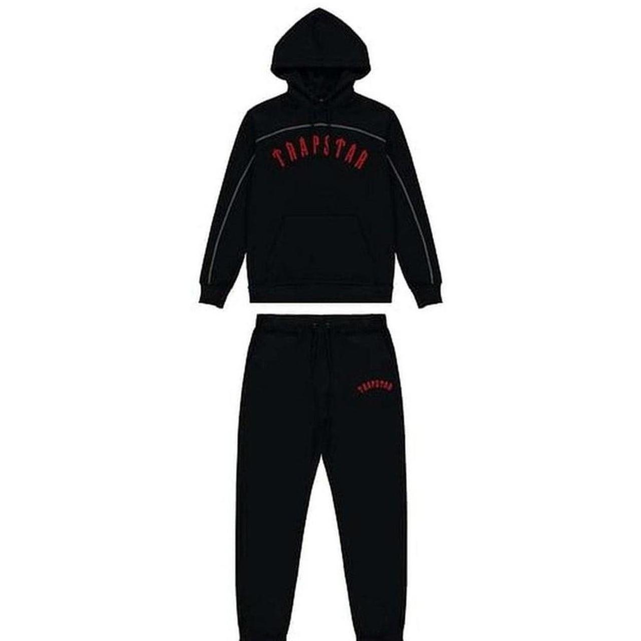 Trapstar Black/Red Arch Panel Tracksuit All Sizes... - Depop