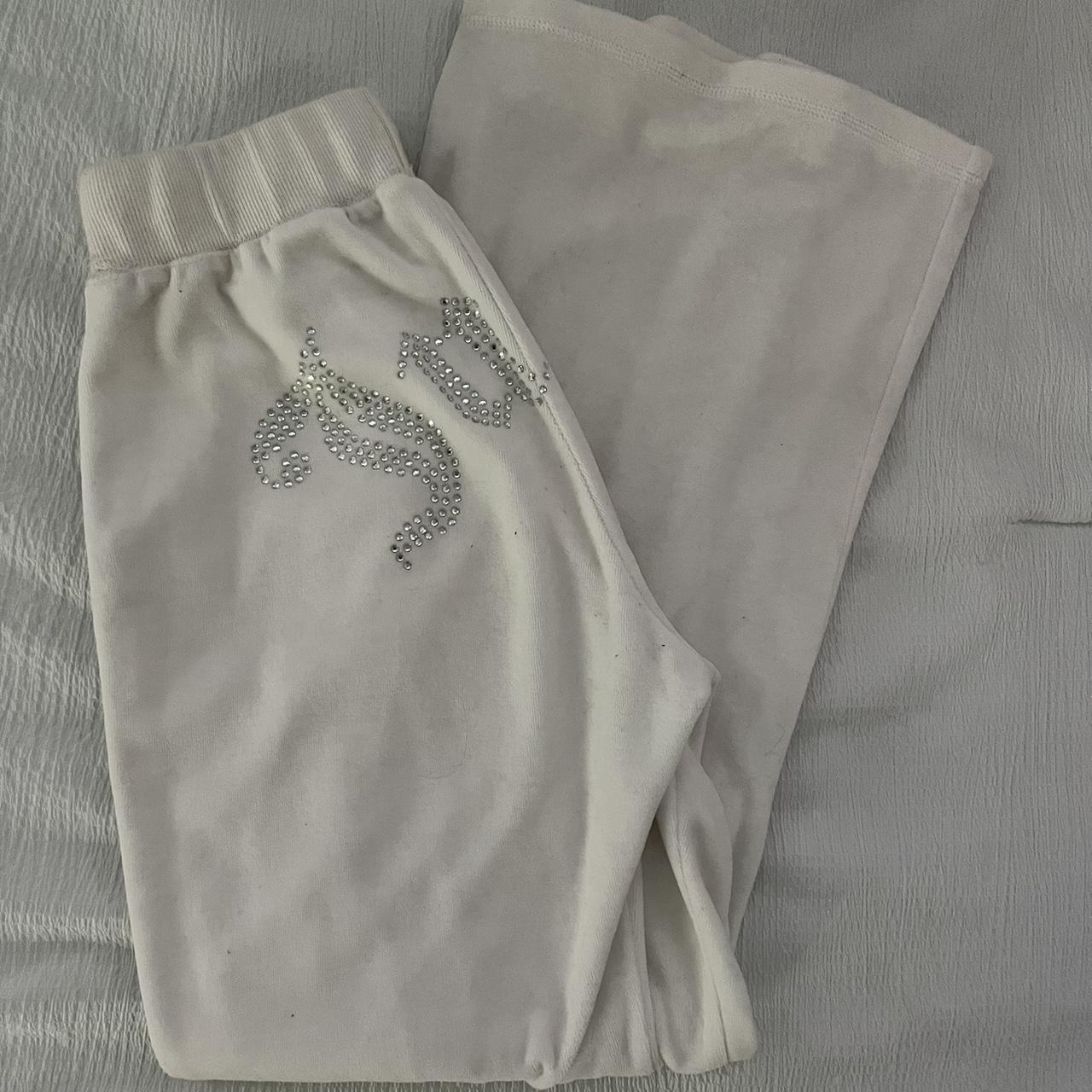 Juicy Couture Women's White Joggers-tracksuits | Depop