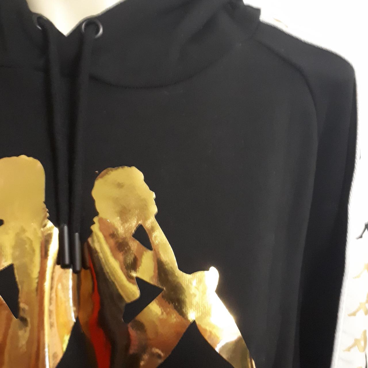 Black white and gold kappa hoodie Mint