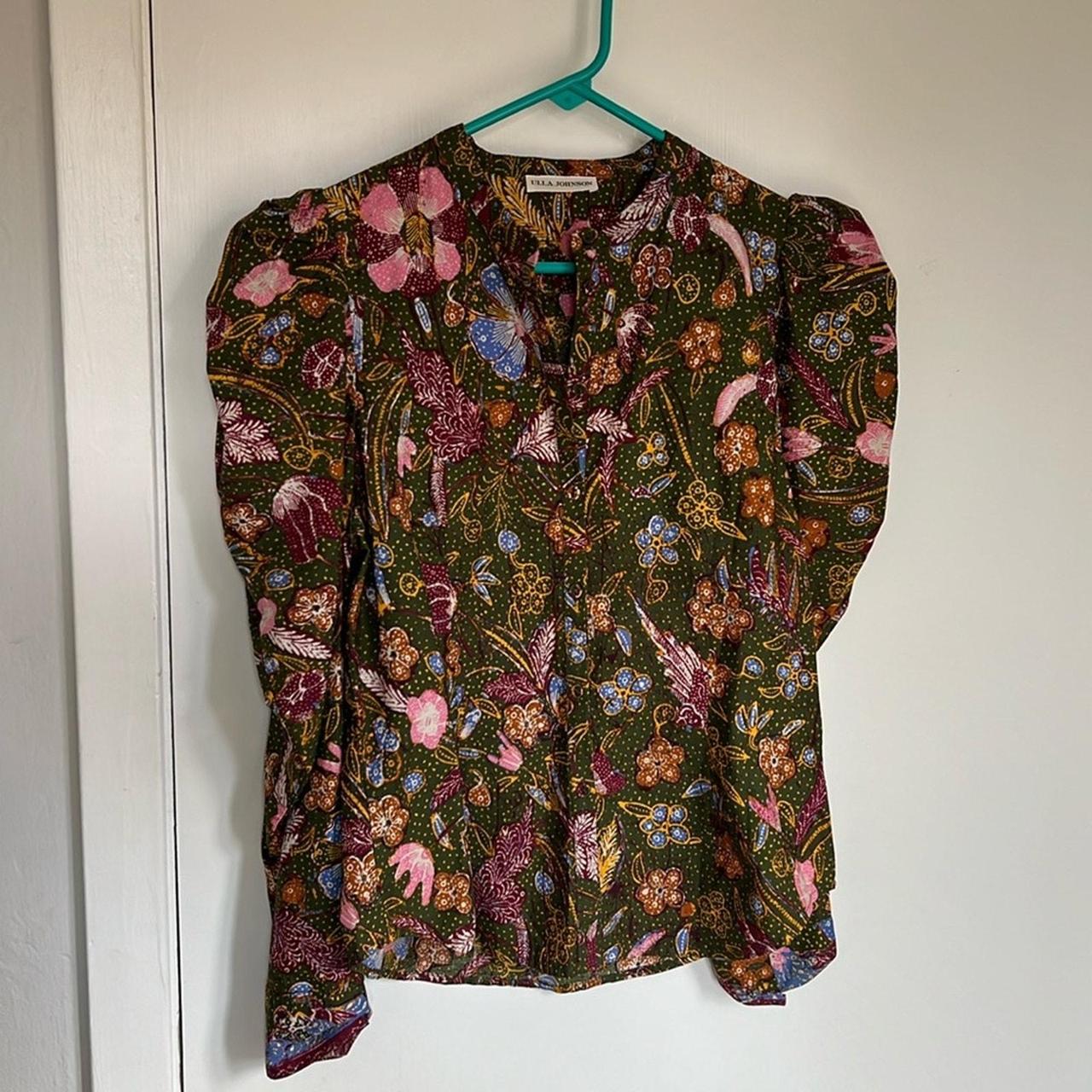 Ulla Johnson Puff Sleeve Floral outlet Willa Long-Sleeve Blouse