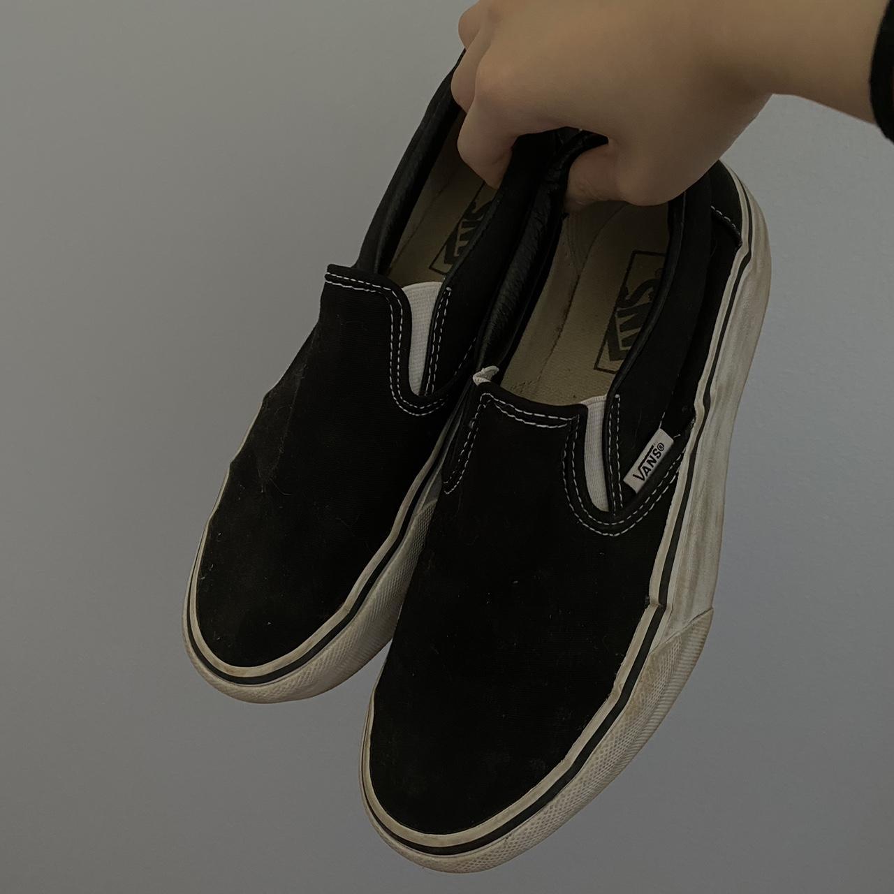 Black slip on vans size 7 sale