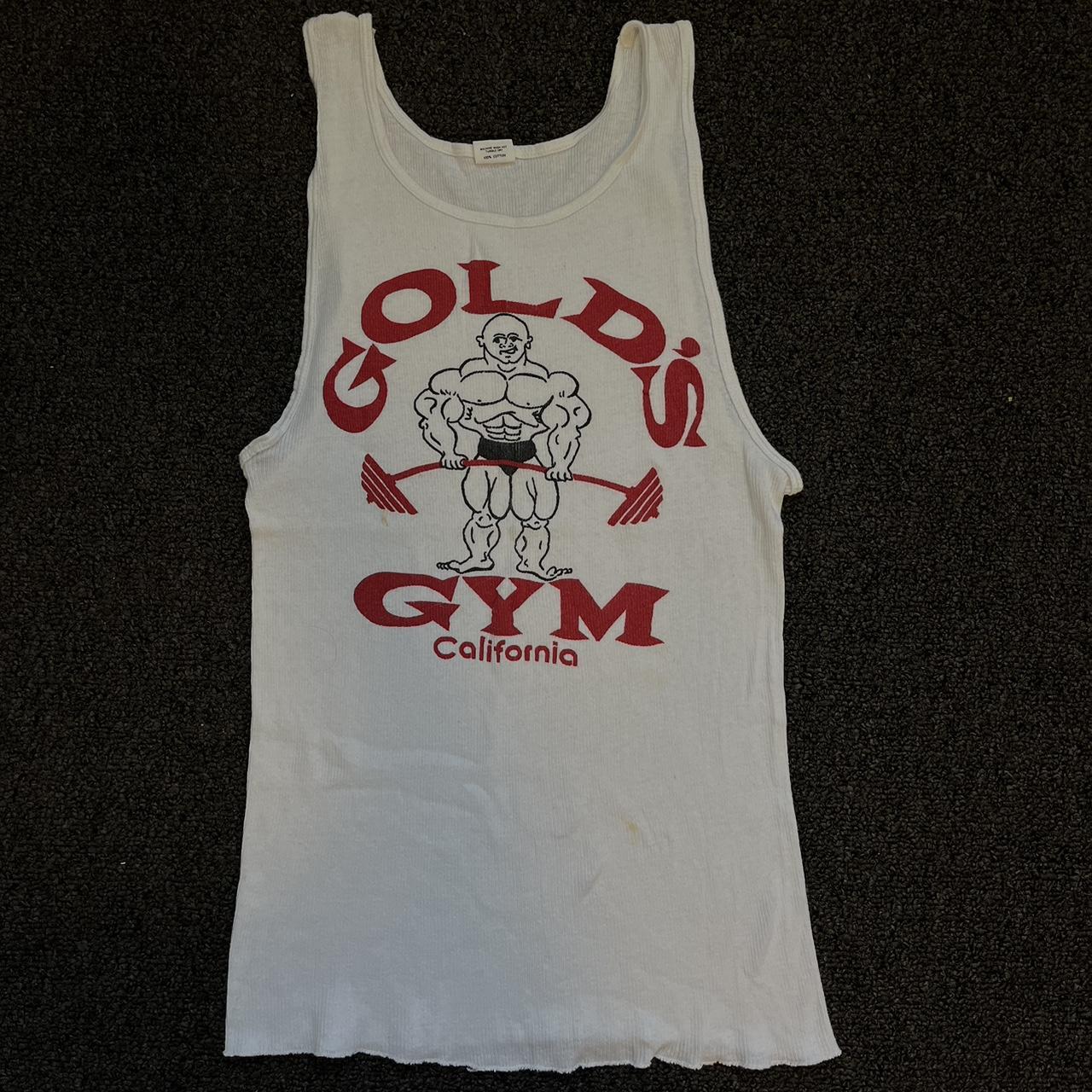 Vintage Golds Gym tank top. Size XL but could fit a... - Depop