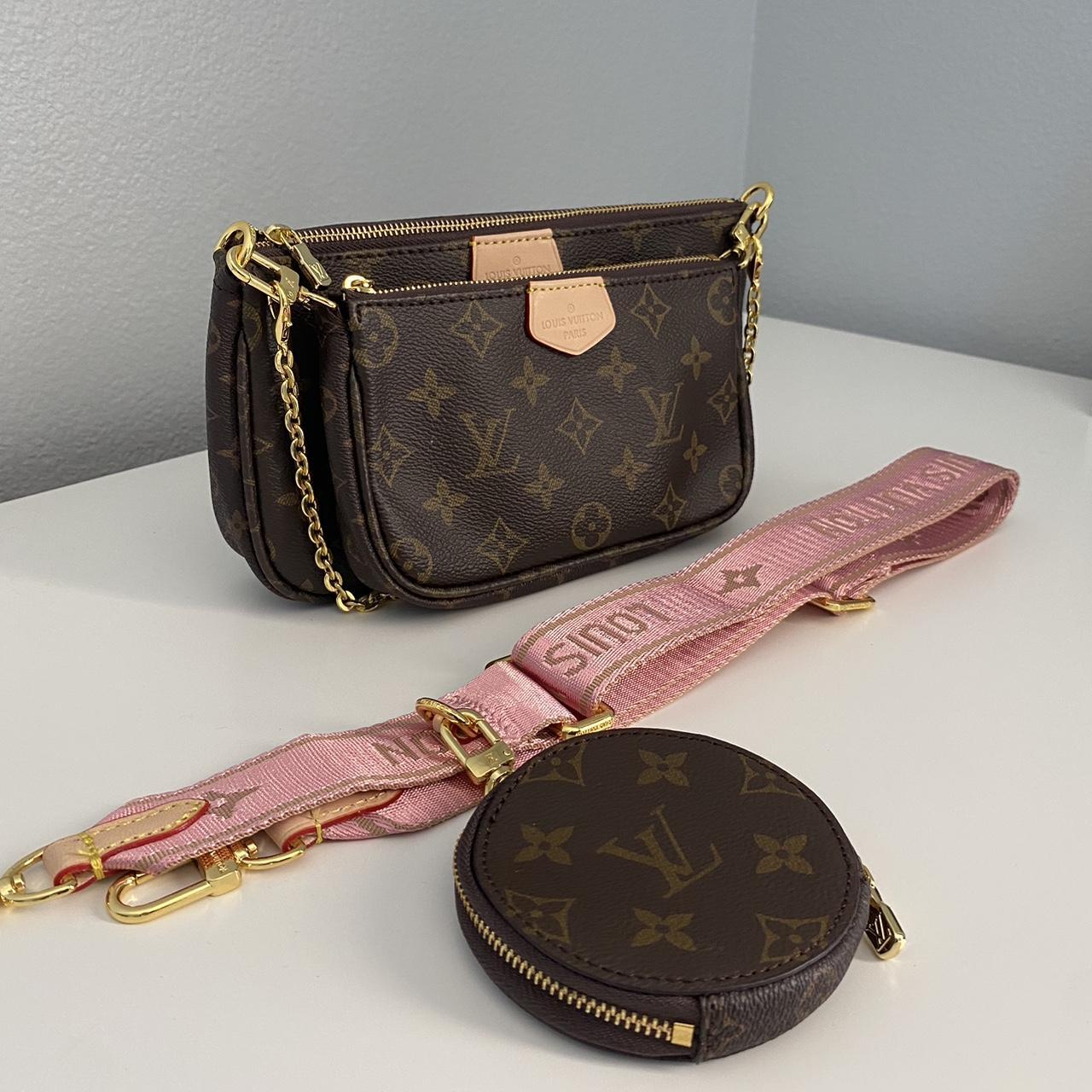 Louis Vuitton Women's Pink and Brown Bag | Depop