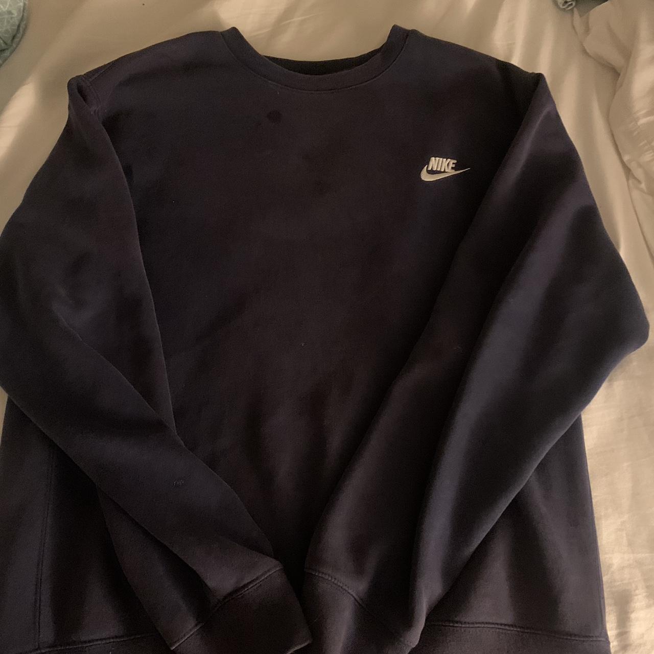 nike crewneck - navy blue - Depop