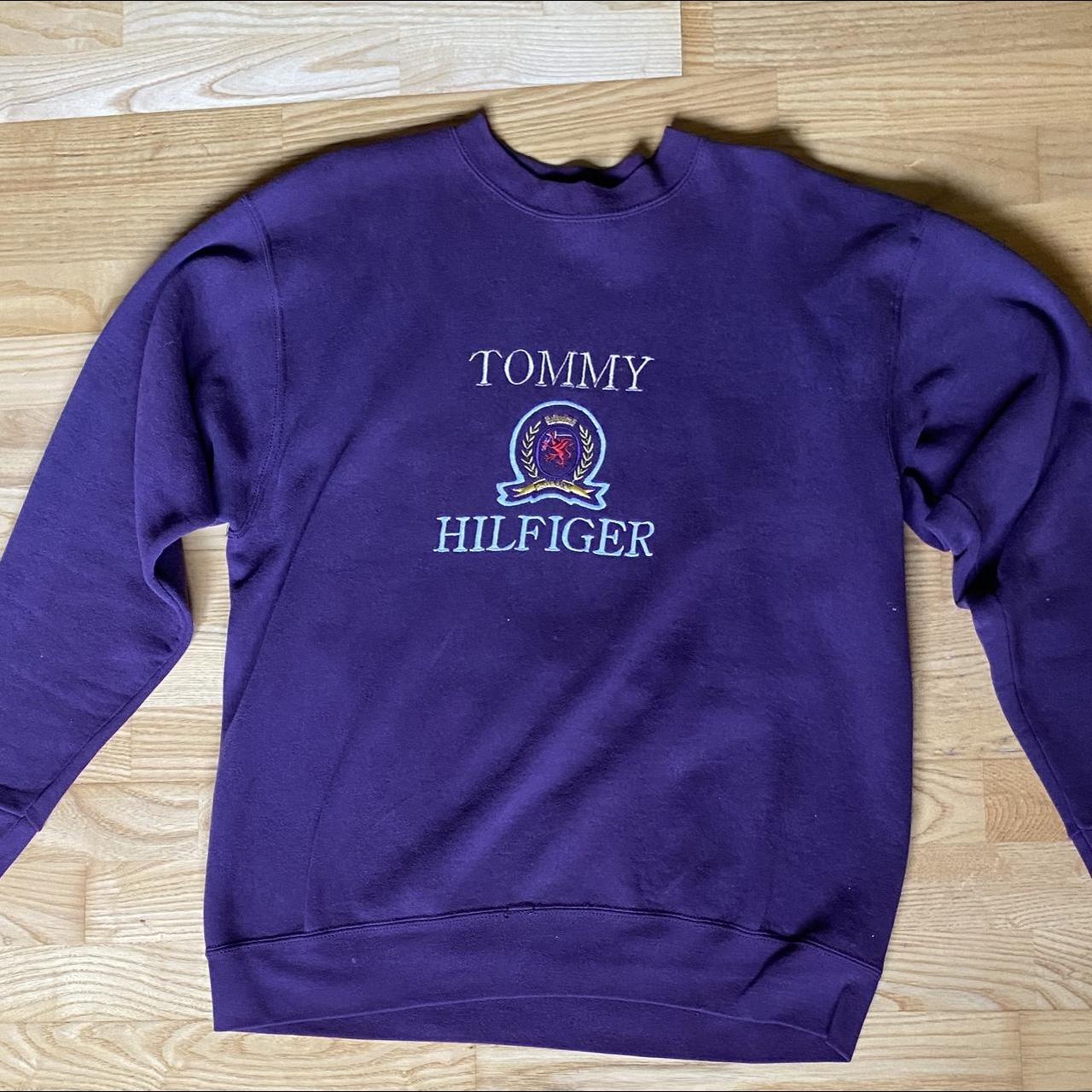 Purple tommy hilfiger best sale sweatshirt