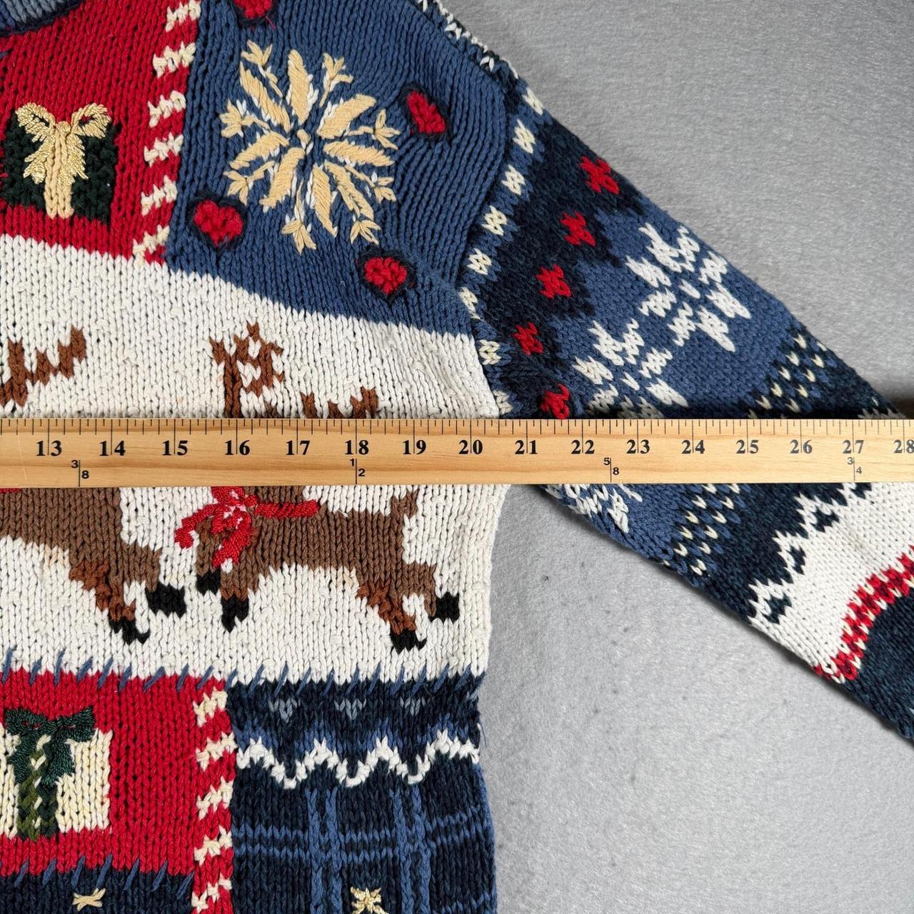 Casual Corner Women's Sweater - Blue/Red - L – Vi… - image 4