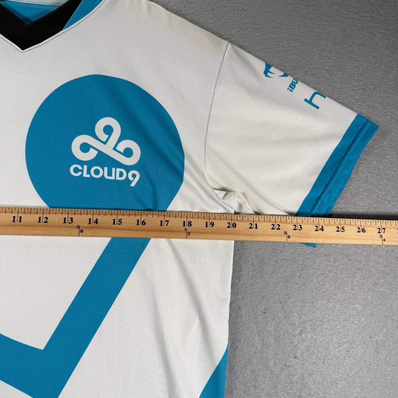 Preloved Men's T-shirt - Blue/White - M – Cloud9 … - image 4