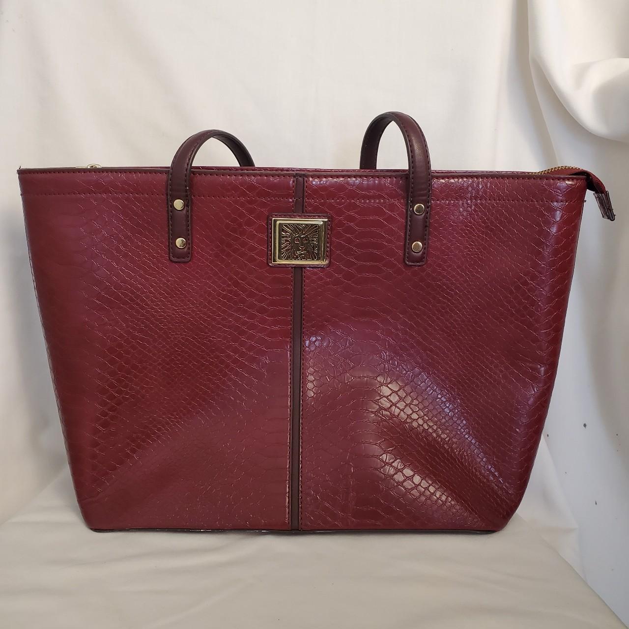 Anne Klein Small Braided Handle Satchel Bag in Brown | Lyst