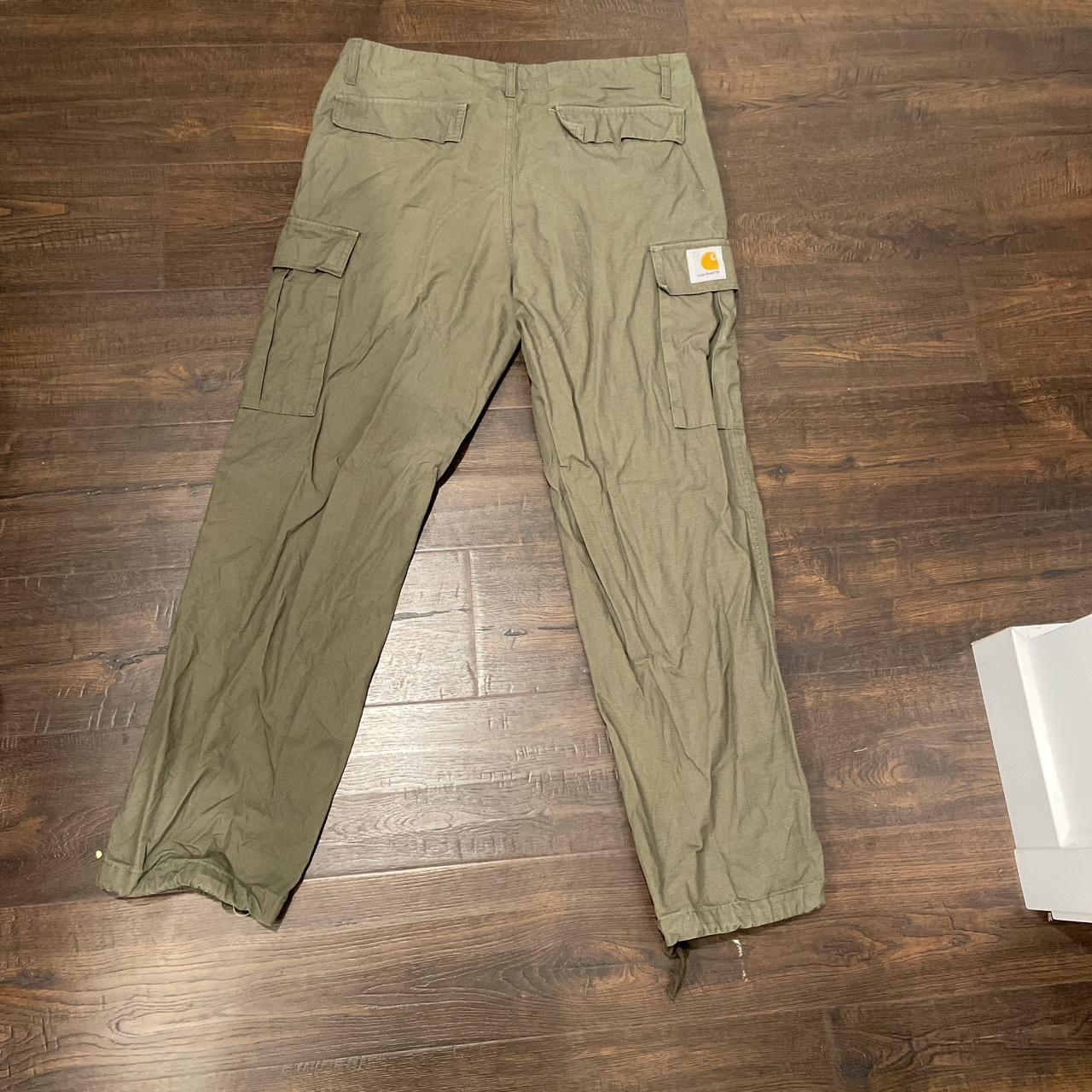 Carhartt khaki cargo pants. Original fit. These are - Depop