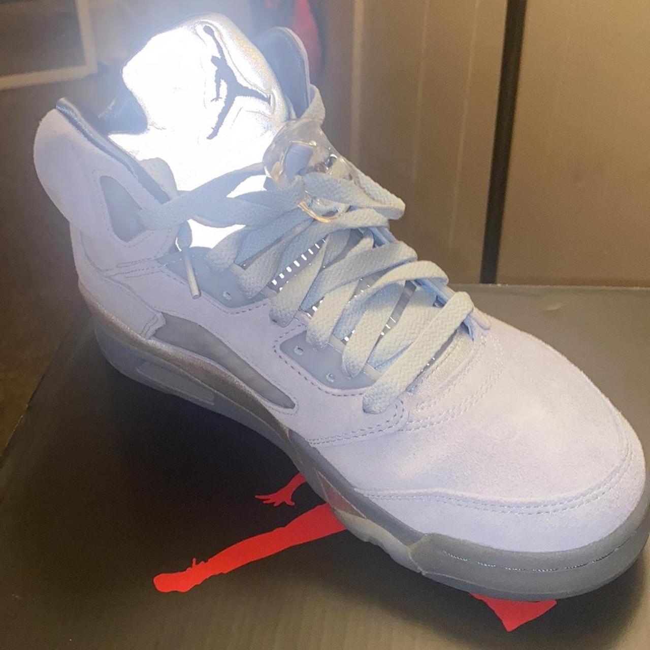 Women Air Jordan 5 retro New! Colorway Ice/Blue... Depop