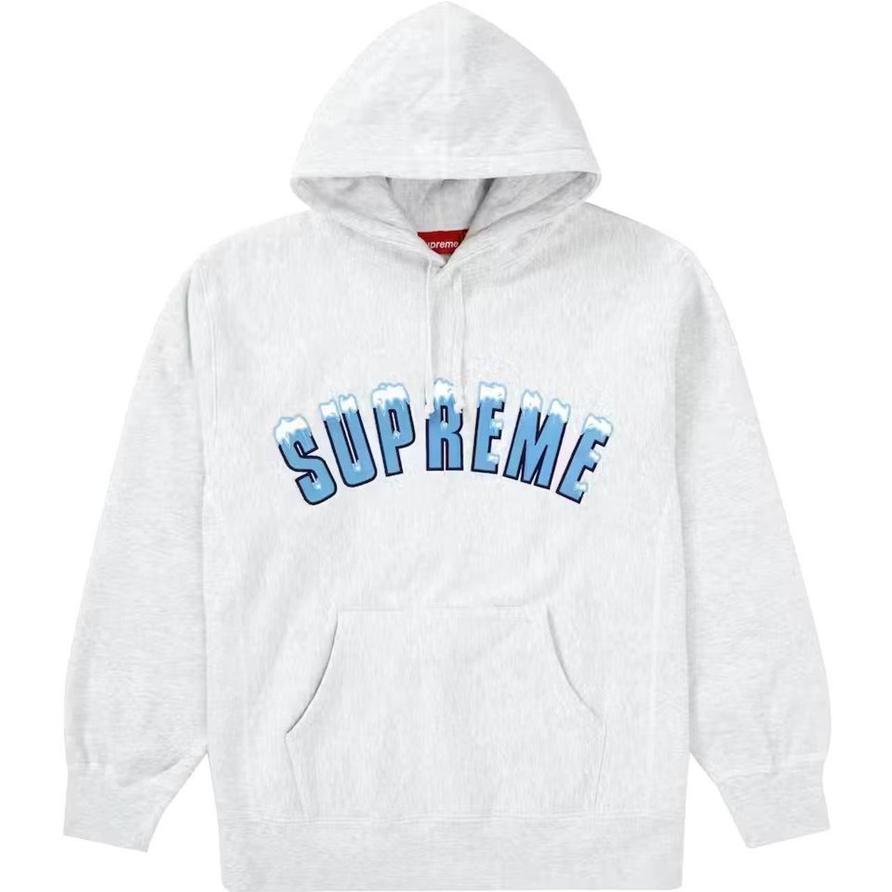 Supreme ash grey clearance hoodie