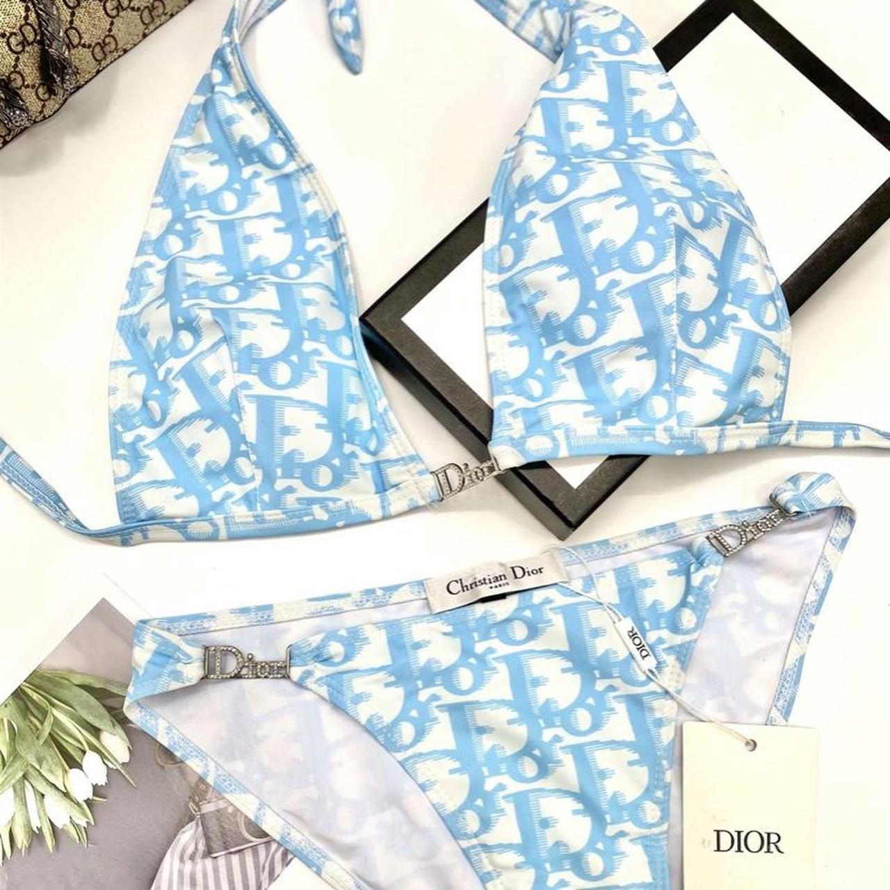Christian Dior Women's Blue Bikinis-and-tankini-sets | Depop