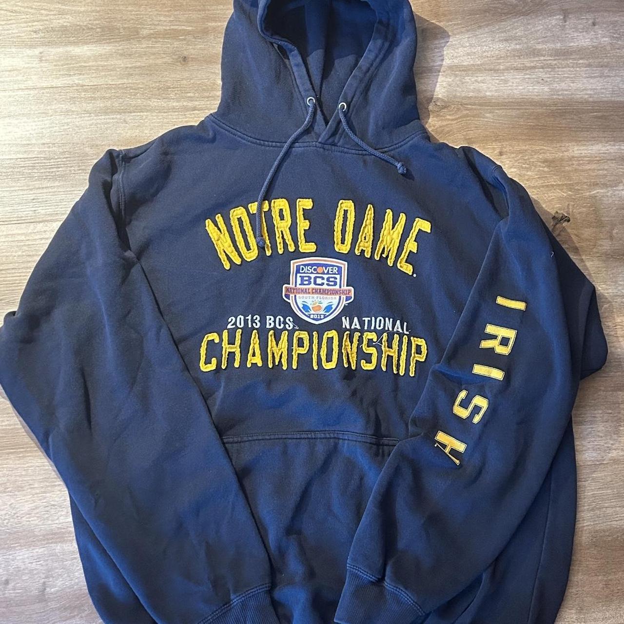 Notre Dame 2013 BCS National Championship Hoodie!... - Depop