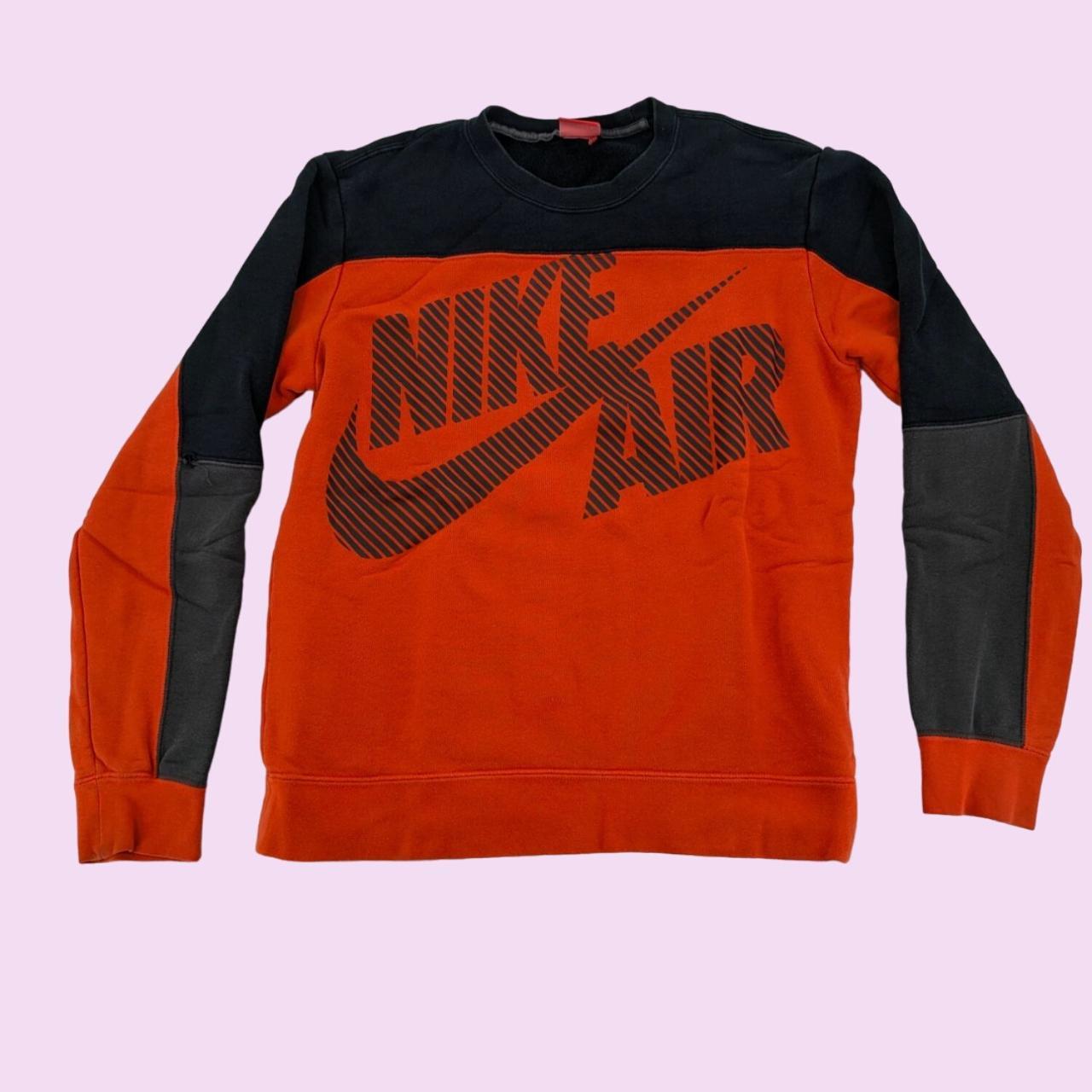 Nike red and black sweatshirt best sale