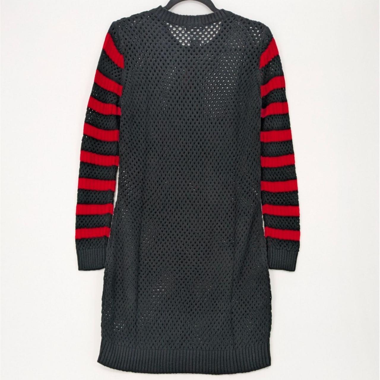 Hot Topic Women's Mini Dress Black/Red M – Hot Topic Open Knit