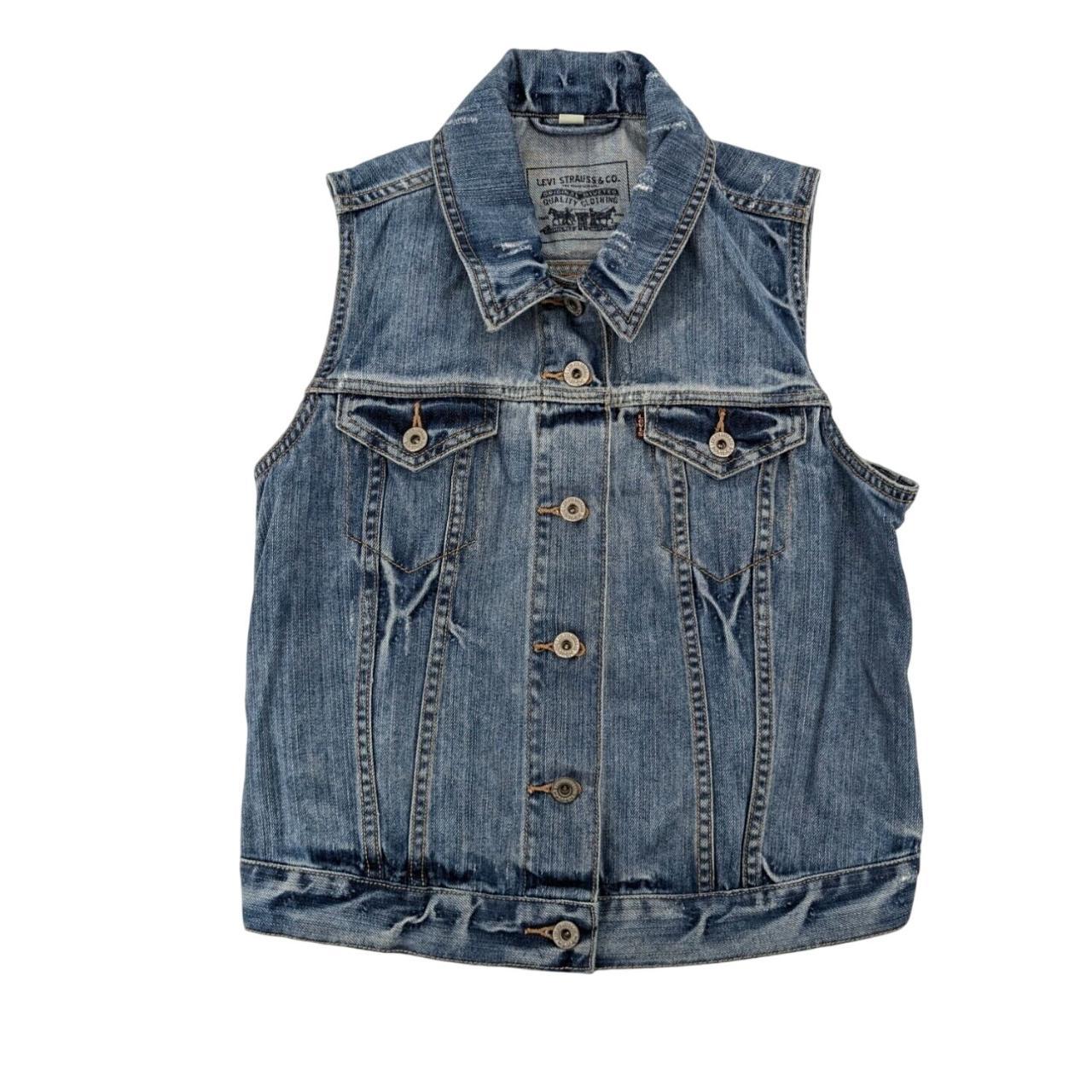 Levi's Women's Vest - Blue - M – Levis Denim Truc… - image 1