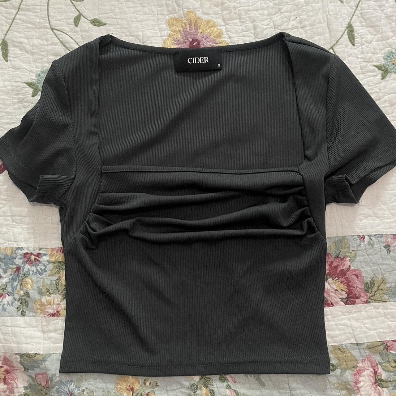 Cider dark grey square neck cropped top. Hashtags... Depop