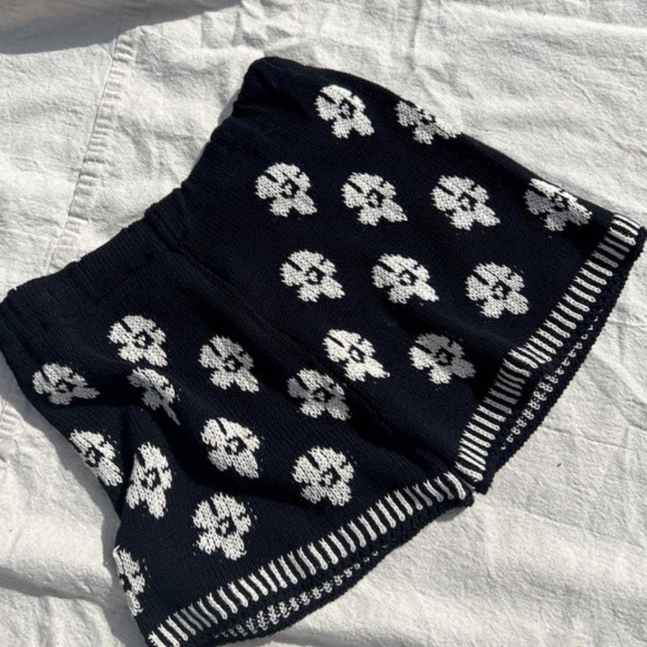 Tach Clothing Women's Black and White Shorts Depop