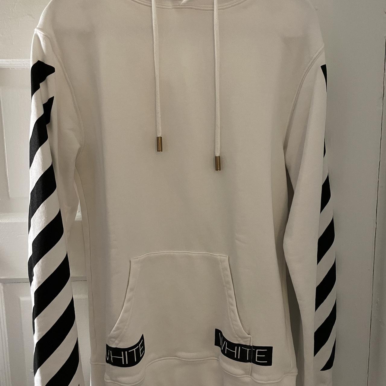 Off white blue deals collar hoodie black