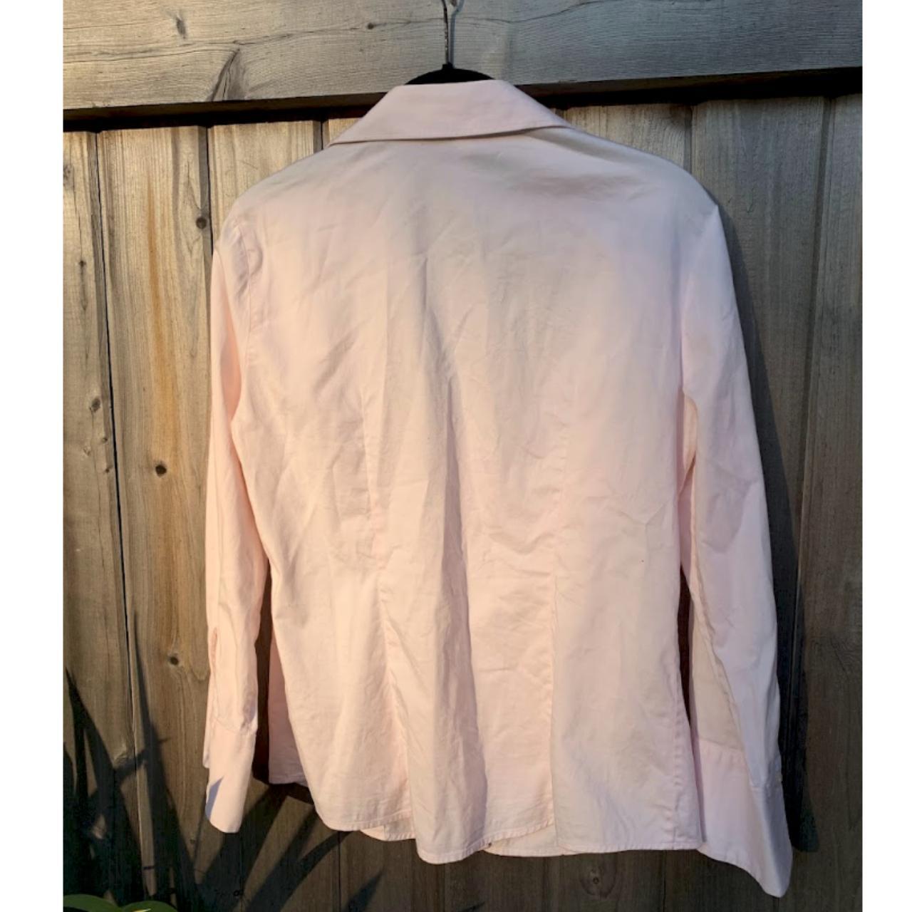 Banana Republic Pink Cotton Button-Up Top STYLE -... - Depop