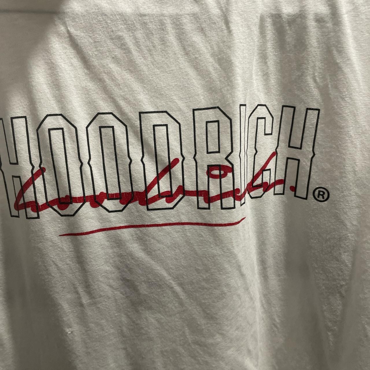 Hoodrich Men's White and Red T-shirt | Depop