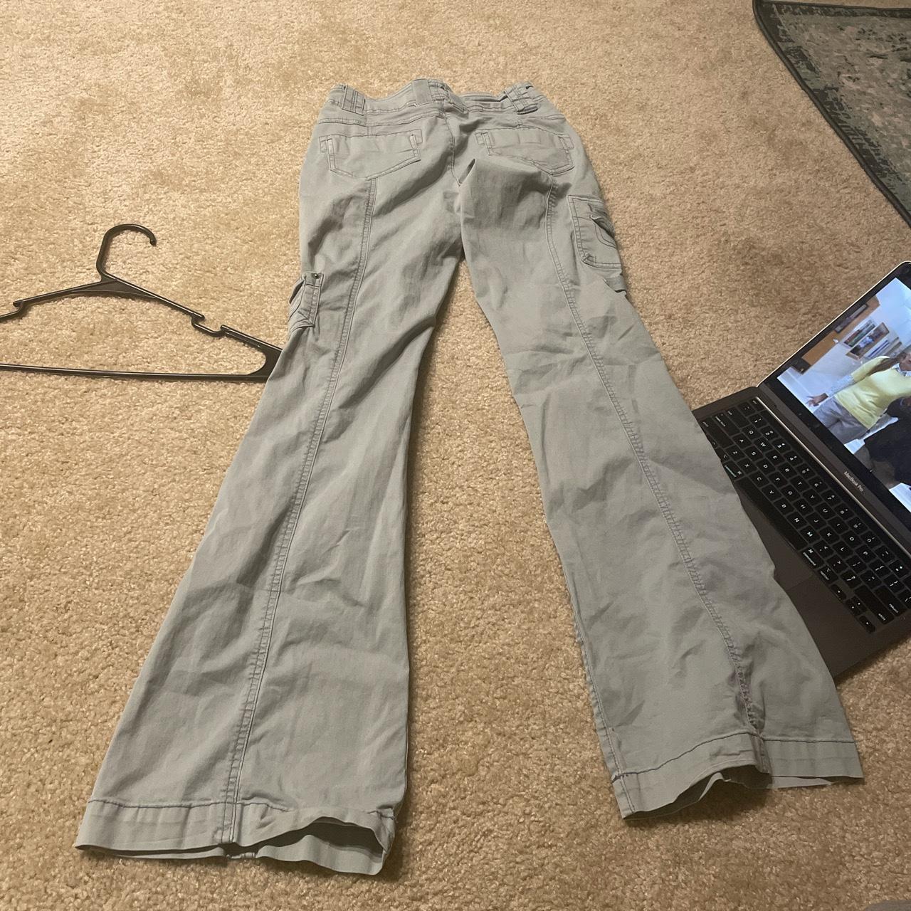 cute garage cargo pants light blue/grey Depop