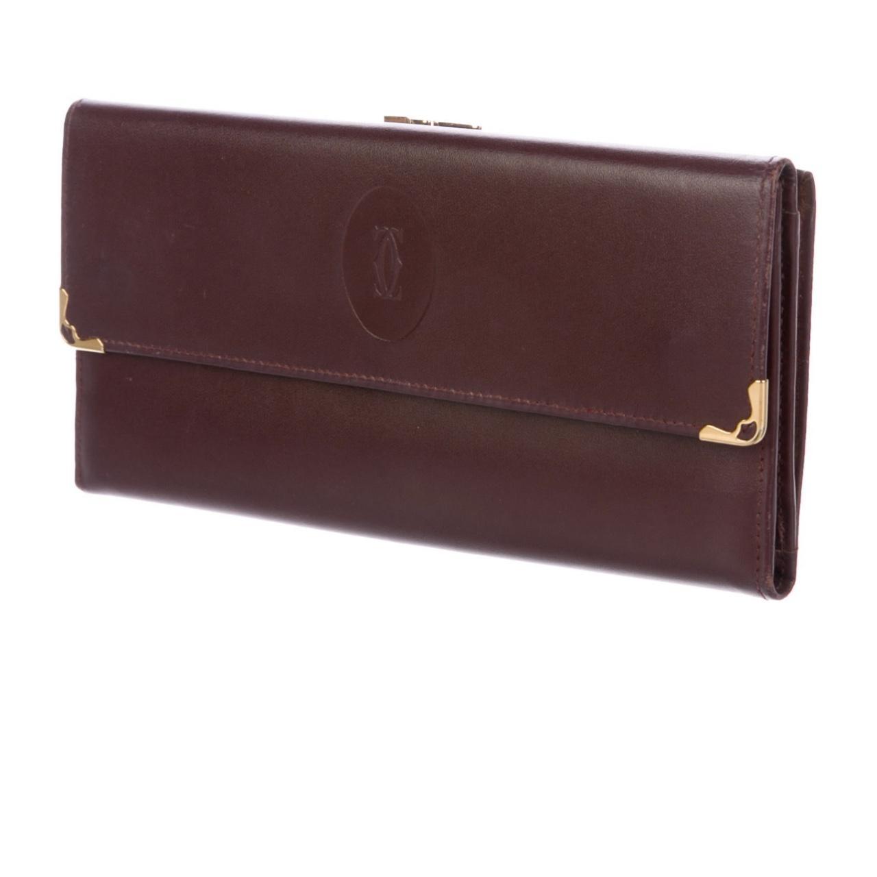 Cartier Women's Burgundy Walletpurses Depop