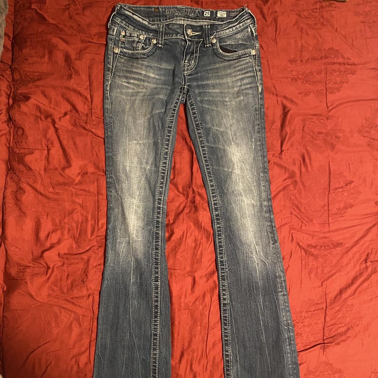 low rise boot cut miss me jeans tried them on once... - Depop