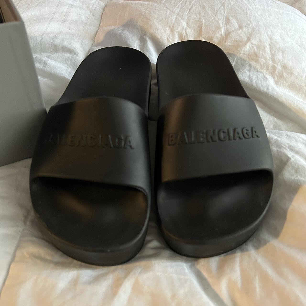 Balenciaga Women's Black Slides (4)