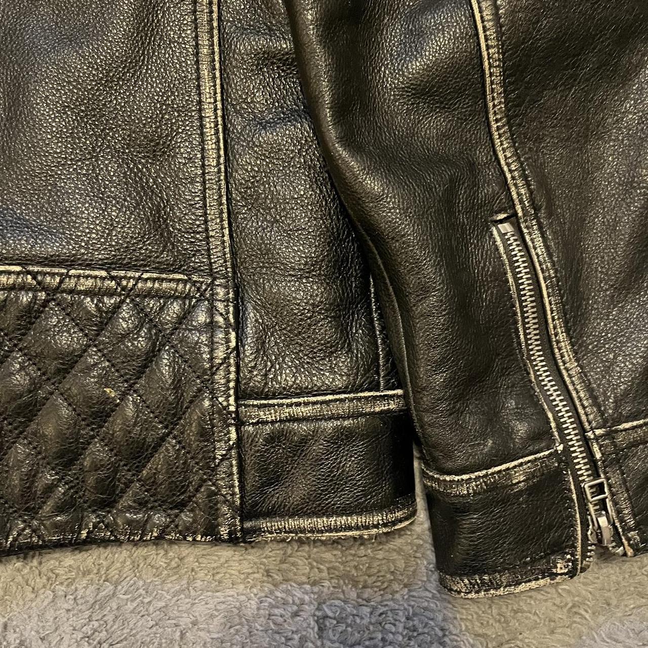Crazy tuff affliction limited edition leather jacket... - Depop