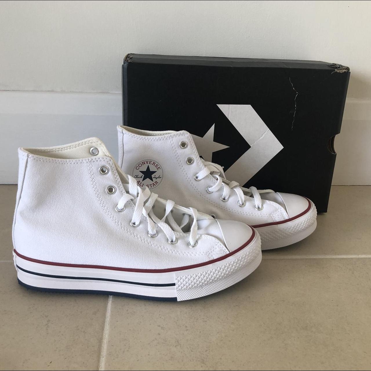 Converse Women's White Trainers | Depop