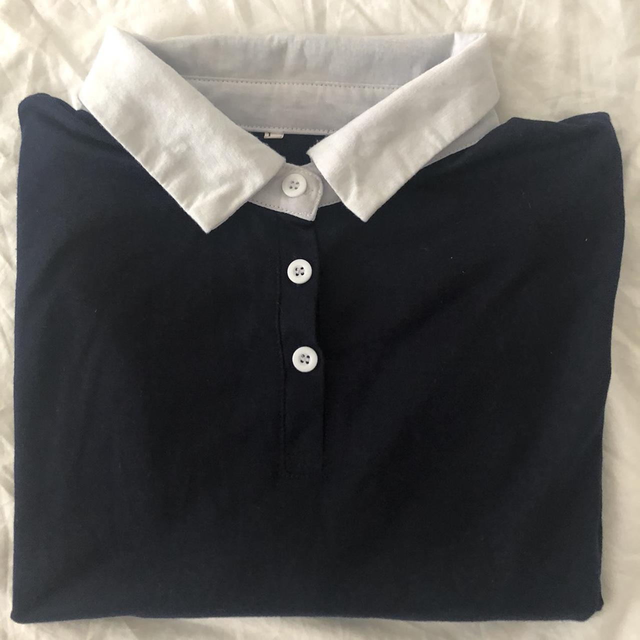 Women's Navy Crop-top | Depop