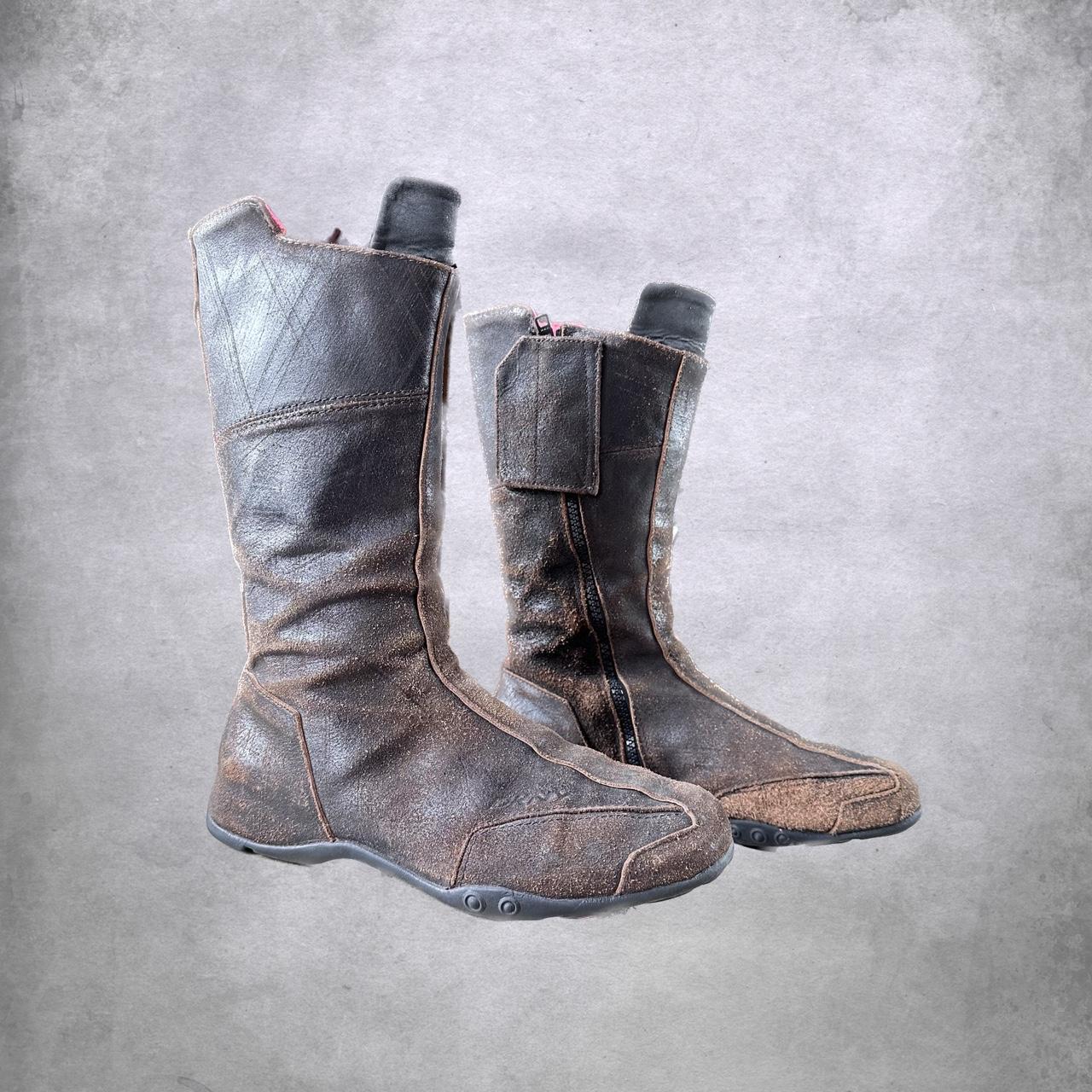 RARE DKNY post-apocalyptic suede boots. Circa 2010... - Depop