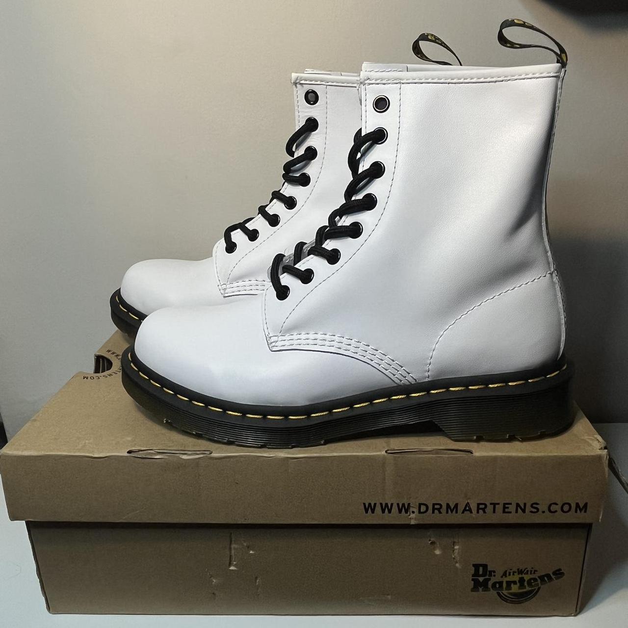 Dr. Martens Women's White Boots | Depop