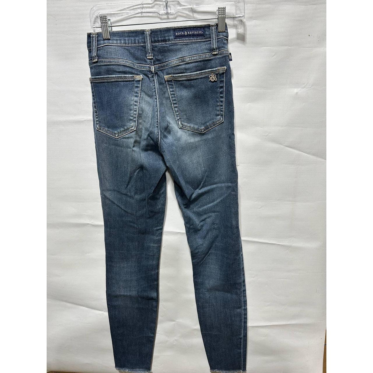 ROCK & REPUBLIC Womens Size 4 High Roller Skinny... - Depop