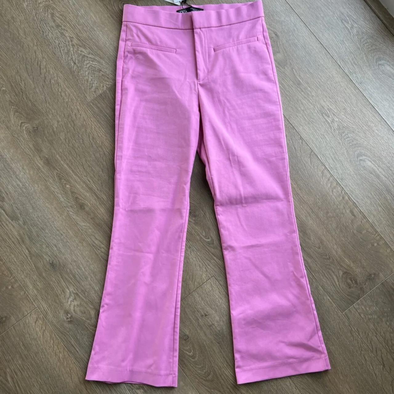 Zara Pink Mini Flare Trousers Pants SIZE S BNWT... - Depop