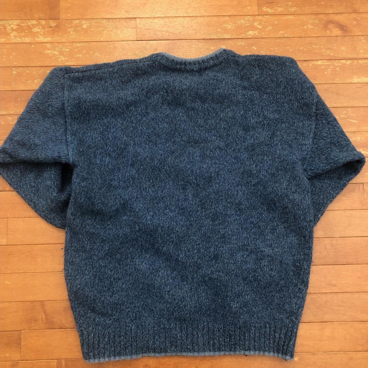 Blue wool rich sweater, made of wool. Very nice... Depop