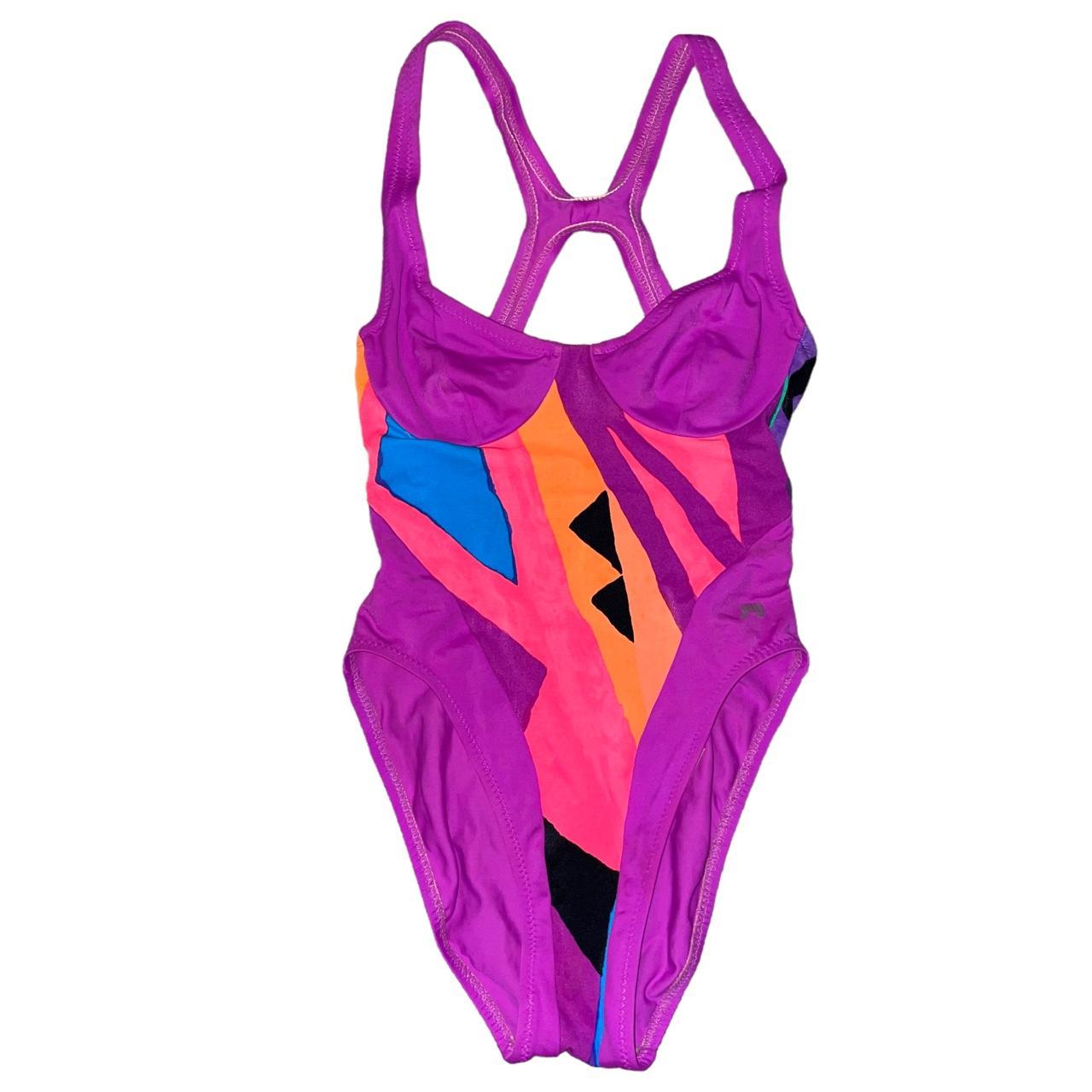 JAG Women's Purple and Orange Swimsuit-one-piece
