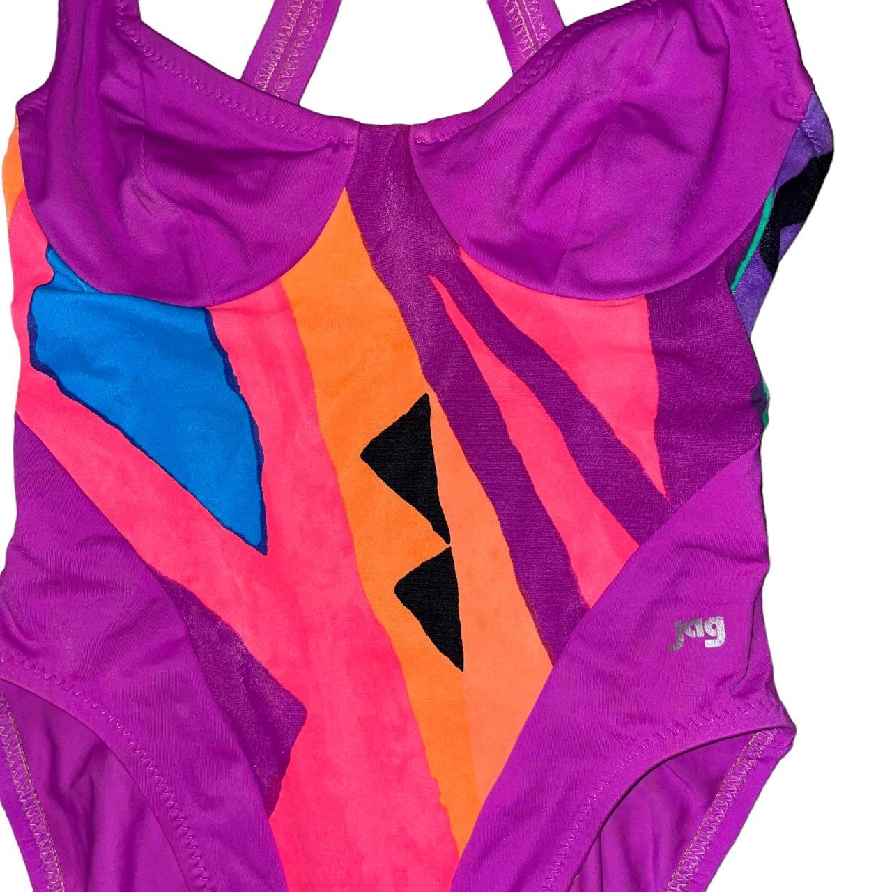 JAG Women's Purple and Orange Swimsuit-one-piece (2)