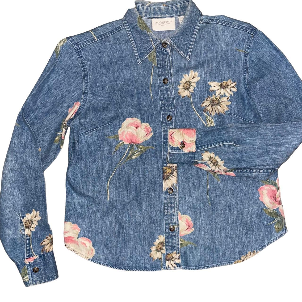 Liz Claiborne Women's Blue and Pink Blouse (2)