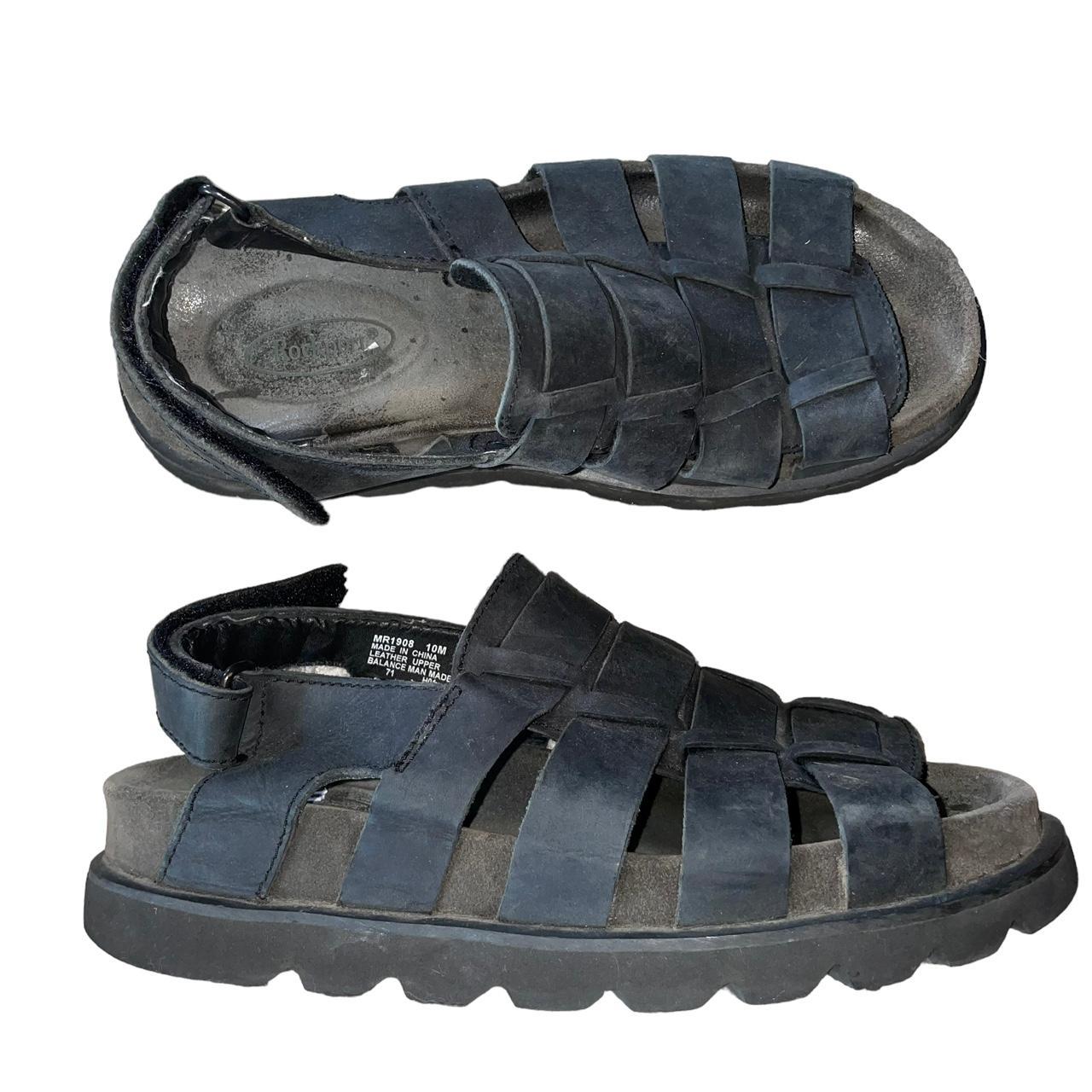 rockport men's sandals leather