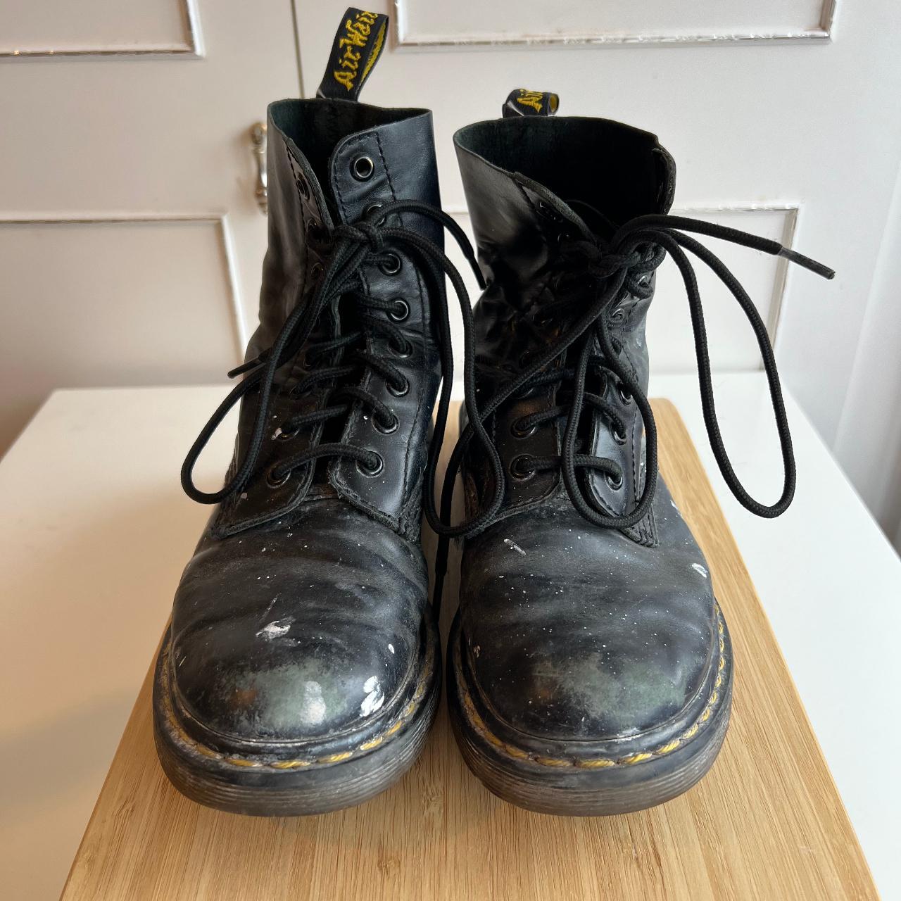 Vintage Doc Martens Black 8-Eye Boots Bought in... - Depop